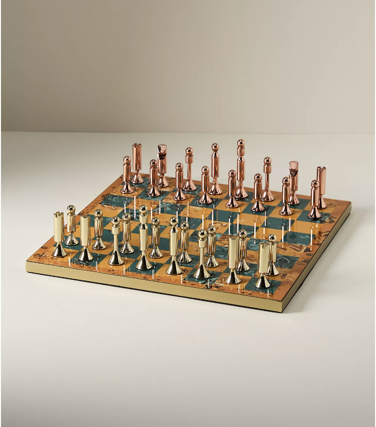 anthropologie chess set for at home came night